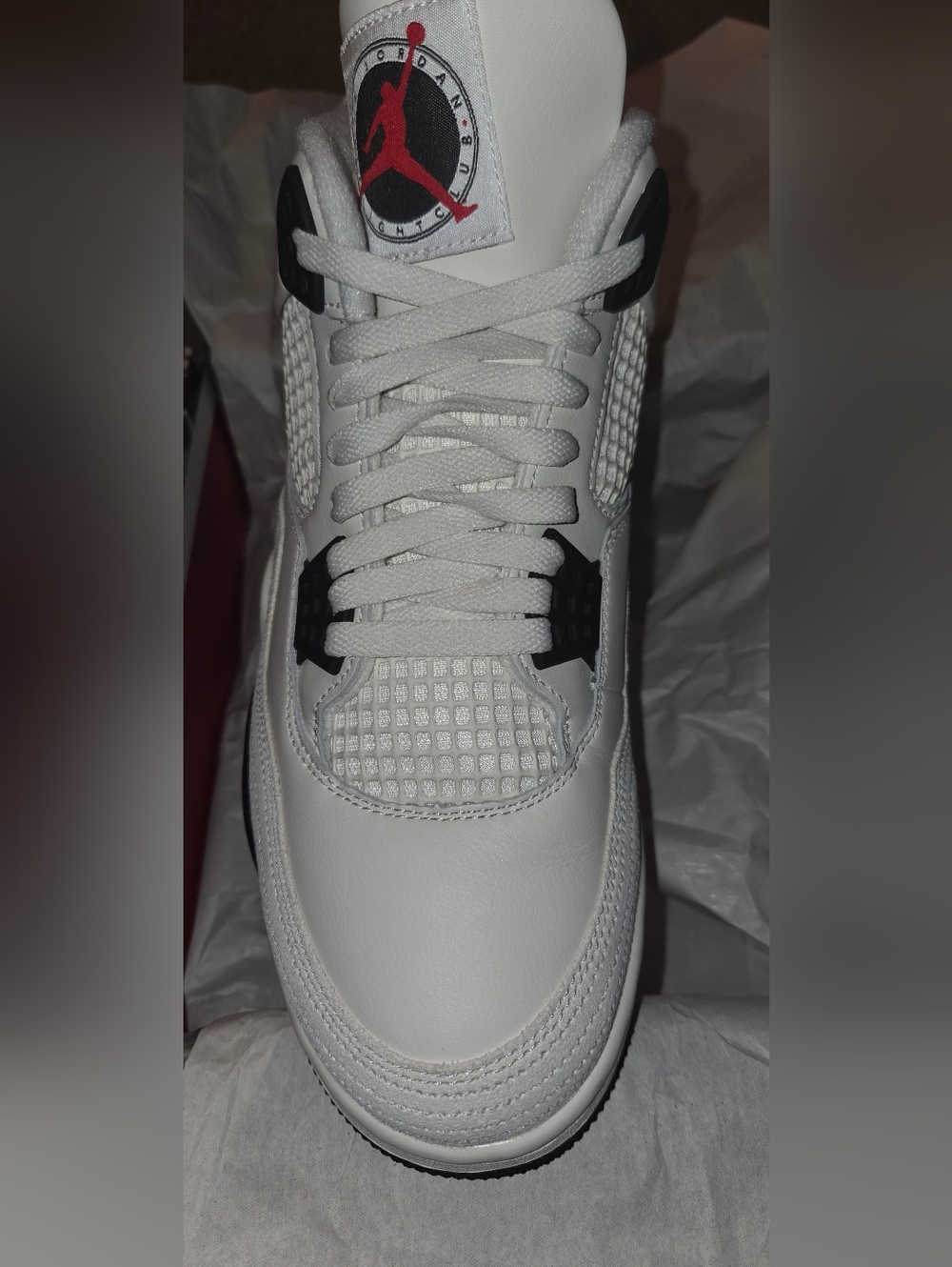 🤍🖤Jordan Retro 4 'Flight Club' Sneakers Black/White Size 13 IM4002-100 OG BOX - Picture 2 of 7